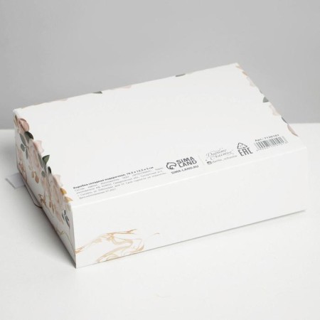 Gift folding box, packaging, “March 8, gold”, 16.5 x 12.5 x 5 cm-1