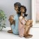 Souvenir Polystone "Children - Friendship" white -gold 21x8x21 cm