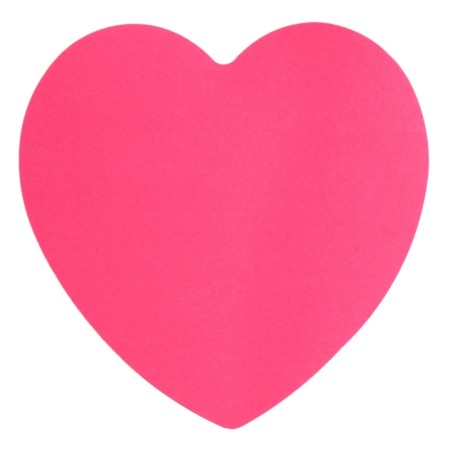 Block with a sticky edge paper 70x70mm, Erichkrause "Heart Neon", 50 sheets, pink-1