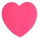 Block with a sticky edge paper 70x70mm, Erichkrause "Heart Neon", 50 sheets, pink