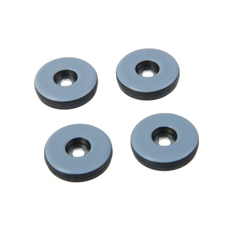 Furniture round tundra, d = 30 mm, 4 pcs., Polymer, gray color-1