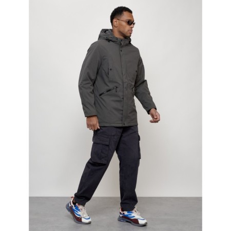 Male park, size 50, dark gray color-8