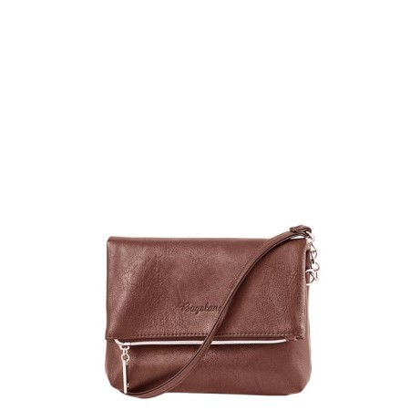 Messenger bag, valve department, brown color 16.5x20x8cm