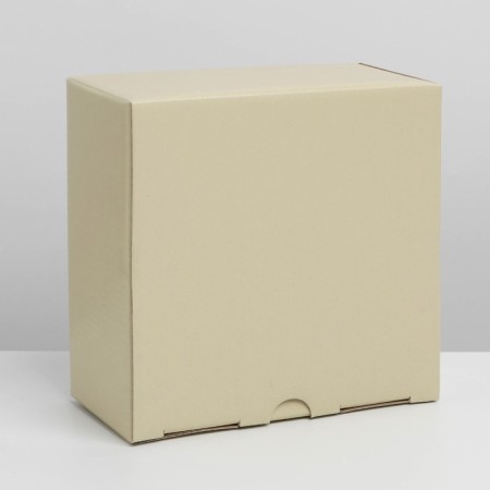 Gift folding box, packaging, "beige", 15 x 15 x 7 cm-3