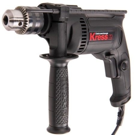 Shock drill Kress KU310, 220 V, 650 W, 3000 rpm, 45000 beats/min, 0-13 mm, handle, box-1