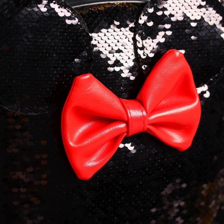 Baby backpack with sequins, 27 cm x 23 cm x 10 cm, "mouse with a bow", Minnie Mouse-3