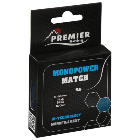 Premier Fishing Monopower Match, diameter 0.2 mm, test 4.4 kg, 100 m, blue-1