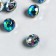 Buttons plastic for creativity 1 puncture "ball holography. Blue-green" set 12 pcs d = 1.2 cm 785543