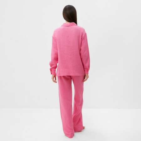 Female pajamas (shirt and trousers) KAFTAN "BASIC" size 52-54, pink color-4