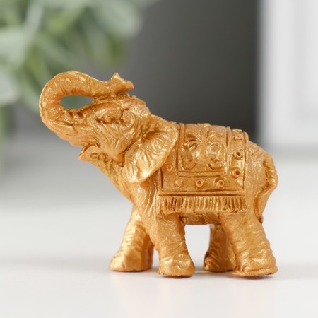 Souvenir Polystone "Golden Elephant" mix 2.2x5x4.5 cm-1