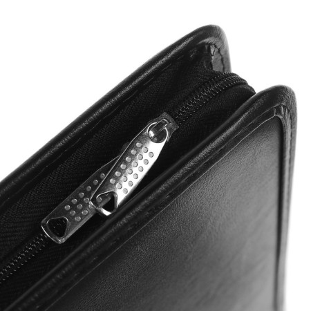 Business folder, artificial leather, 370 x 275 x 50 mm, with a metal press, with a pen, 6D52 "lux", black-8