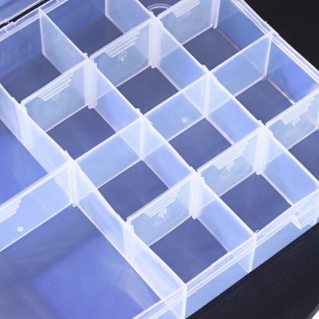 Organizer for storage, 14 cells, 21 × 17 × 4 cm, transparent-1