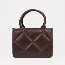 Bag Women's Tout with zipper, brown color