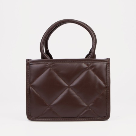 Bag Women's Tout with zipper, brown color
