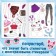 Reusable stickers of dressing “Combine outfits”, A5., Anime