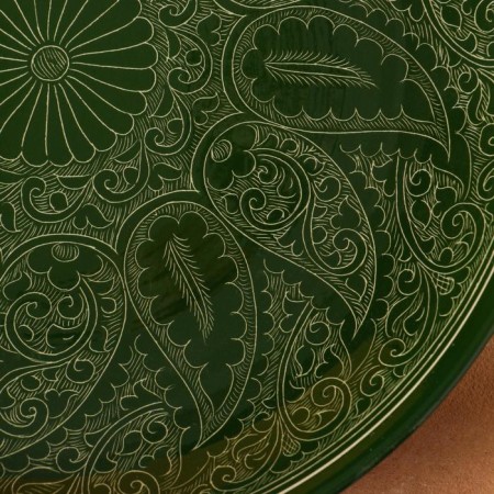 Largan Rishtan ceramics "Patterns", 27 cm, green-2