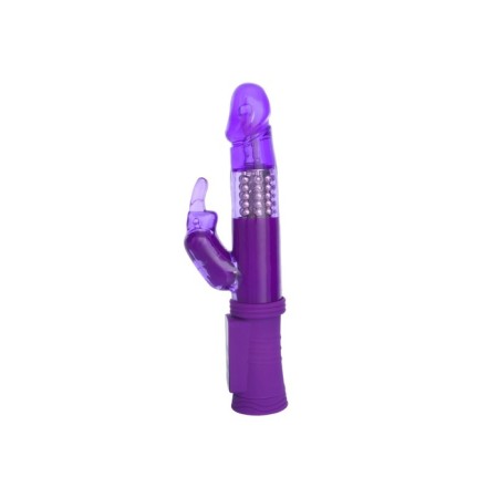 Vibrator with a clitoral stimulator Toyfa A-Toys, TPR, purple color, 22 cm-1