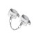 Shackles of Pecado BDSM, soft with eyelets, genuine leather, white