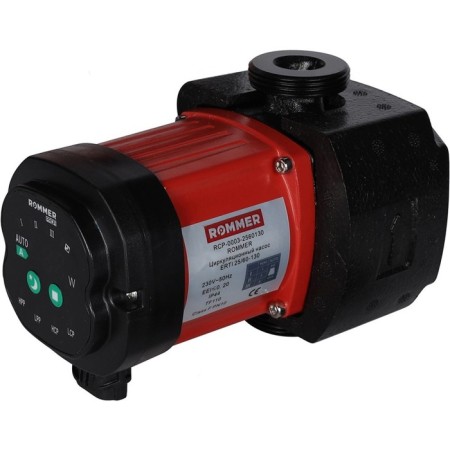 Circulation pump Rommer Erti 25/60-130, 45 W, pressure 6 m, 3.6 l/min, nuts, heat insulator