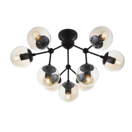 Ceiling Ceiling ST LUCE. SL549.402.09. Stampo. 9x40 watts, E27, 68x68x40 cm, black color-5