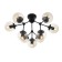 Ceiling Ceiling ST LUCE. SL549.402.09. Stampo. 9x40 watts, E27, 68x68x40 cm, black color