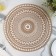 Serving napkin on the table "Africa", d = 38 cm, white color