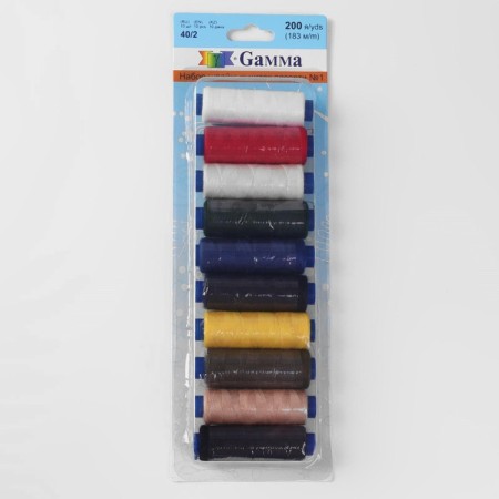 Set of threads 40/2, No. 1, 183 m, 10 pcs, color colorful color-1