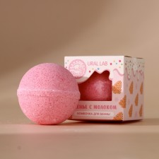 Bombing for a bath Ural Lab, 120 g, aroma of cookies with milk, New Year