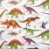 Curtain Ethel "Dinosaurs", 145*260 cm, 100% cotton, matting