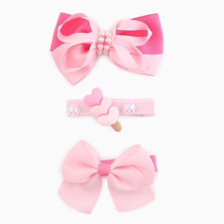 Hairpin clamping hair with a bow, set 3 pcs, cats aristocrats-3
