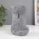 Piggy bank "Vaska kitten" gray, height 15.5 cm, width 10 cm, length 13.5 cm