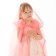 Carnival cloak of children, organza pink, length 85 cm