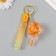A plastic keychain with a carbine, a strap "Orange" water "water with decor1.8x5.3x5.6 cm