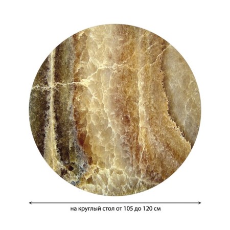 Great tablecloth “Marble Grange”, round, oxford, elastic band, size 140x140 cm, diameter 105-120 cm-1