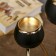 Summary Metal for 3 candles "Dark Knight" black matte with gold 21x38x15 cm