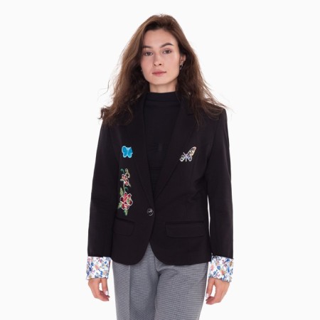 Female jacket, black color, size 42