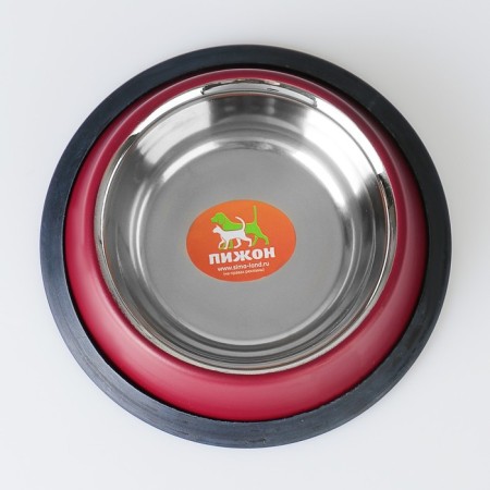 A bowl with a non -slip base color, 230 ml, burgundy-2