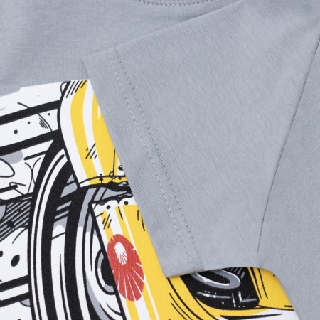 T -shirt for a boy, gray color, height 116 cm-2