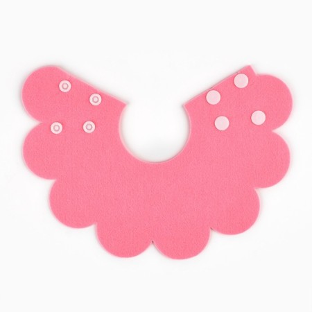 Soft collar for animals felt felt, pink cent, size S-2