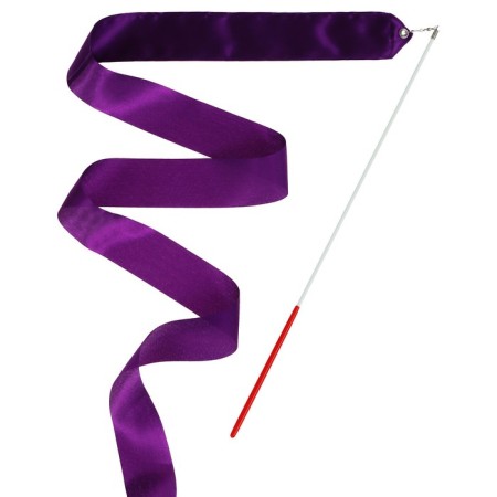 Ribbon for rhythmic gymnastics with a stick Grace Dance, 6 m, purple color-2