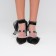 Women's socks glass minku "Flowers", black color, rr 36-37 (23 cm)
