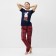 Homemade female set (T -shirt/pants), blue color, size 46