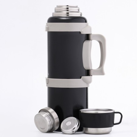 Thermos, 4.2 l, Volume "Master K", with a mug, with a strain, retains heat 60 hours, black-2
