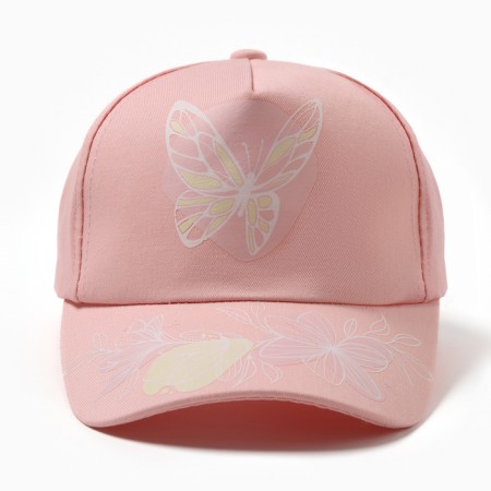 Baseball cap for girls, pink color, size 54-1