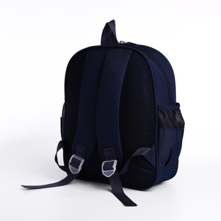 Baby backpack on lightning, 3 outer pockets, blue color-5