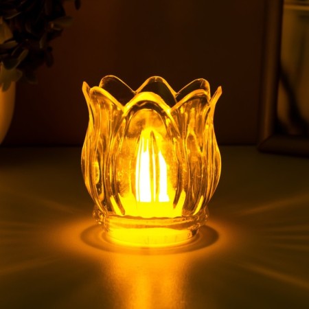 Night "candle" LED from 3XAG13 batteries 6.5x6.5x7 cm Risalux-2