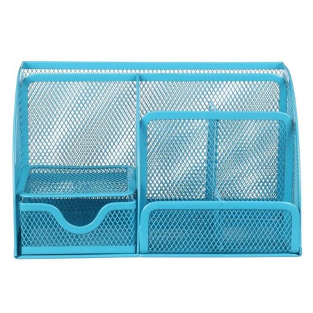 Chancellery trifle stand 7 departments, metal mesh, blue-2