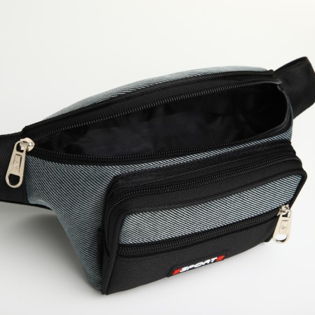Board belt on lightning, 3 outer pockets, gray/black color-5