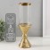 Ceramics candlestick, glass for 1 candle "Zebra. Zebra" d = 7.5 cm gold 9.5x9.5x29 cm