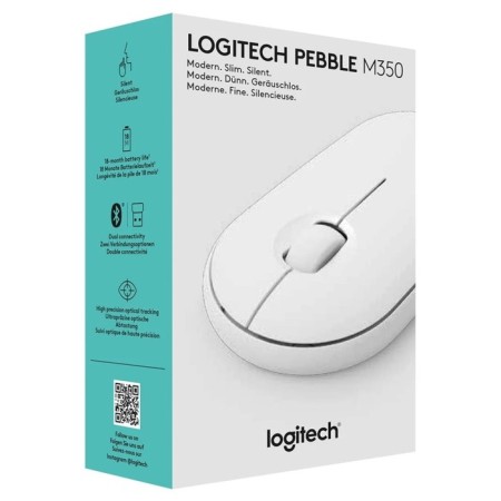 Logitech Pebble M350 mouse, wireless, optical, 1000 dpi, white-5